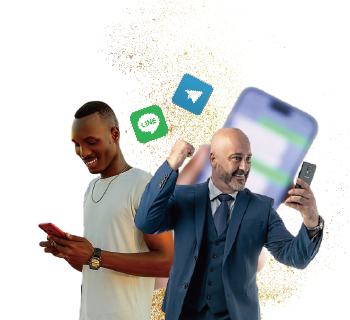 LINE/Telegram for the reservation